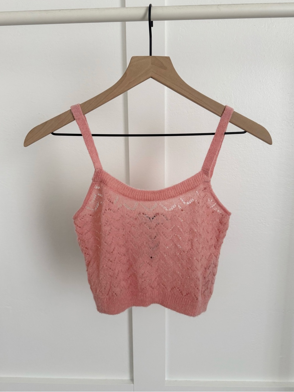 Zara Pink Knit Cropped Tank